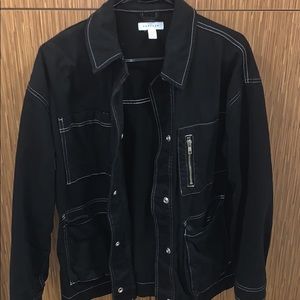 Black denim jacket